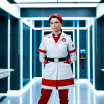 Professional Pepper Cosplay**

"A confident woman cosplaying as Pepper from Nikke: Goddess of Victory, fully clothed in a futuristic medic uniform, standing in a brightly lit laboratory, holding a high-tech healing device, professional photography, perfect anatomy, appropriate content, safe for work, modest attire."

**