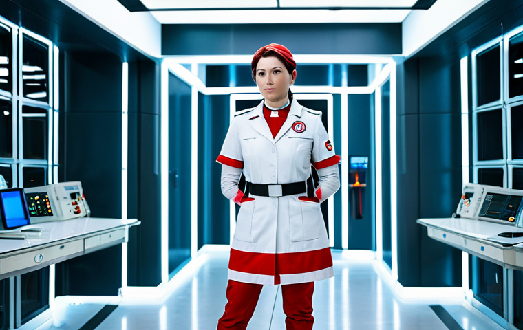 Professional Pepper Cosplay**

"A confident woman cosplaying as Pepper from Nikke: Goddess of Victory, fully clothed in a futuristic medic uniform, standing in a brightly lit laboratory, holding a high-tech healing device, professional photography, perfect anatomy, appropriate content, safe for work, modest attire."

**