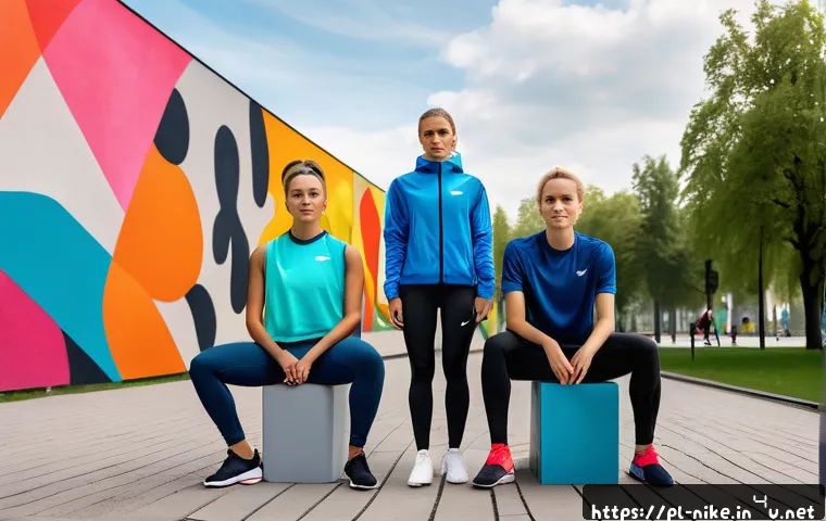 승리의여신 니케 글로벌 팬 소통 - A vibrant scene of a diverse group of young Polish athletes training together outdoors in a modern u...