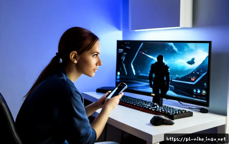 Home 30 승리의여신 니케 배틀 로얄 모드 출시 루머 - Photorealistic Polish gaming enthusiast in a modern Warsaw apartment, seated at a clean desk with a ...