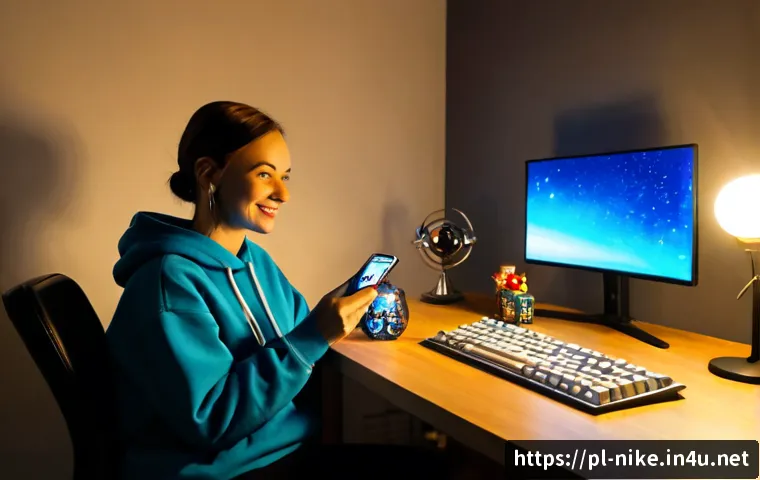승리의여신 니케 시즌 랭킹 보상 - Photorealistic Polish female gamer in a cozy modern Warsaw apartment, seated at a clean desk with a ...